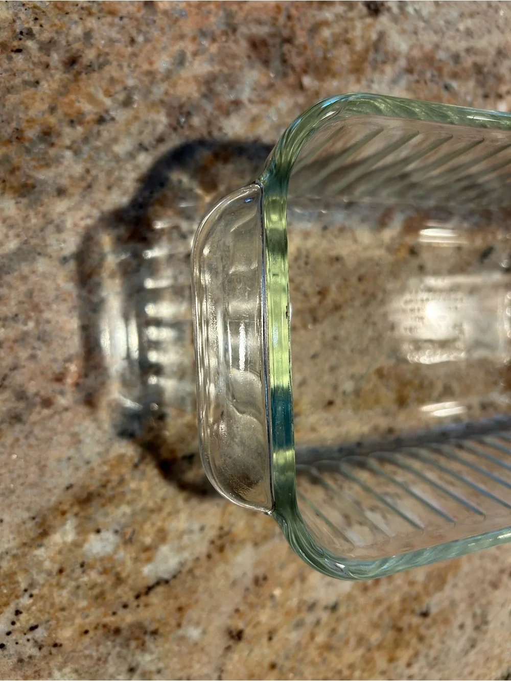 Pyrex #213-S(Sculptured Line) Ribbed Glass  Loaf Pan 8.5”x4.5”x2.5” 1 1/2 Qt